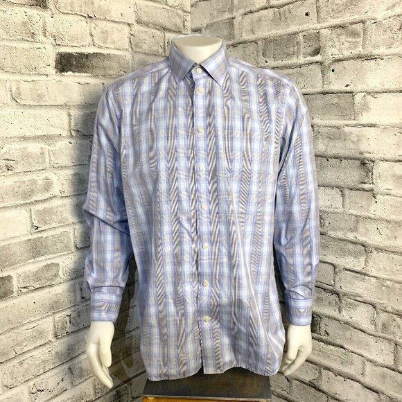 Eton Contemporary Check Button Down Dress Shirt - Picture 1 of 12
